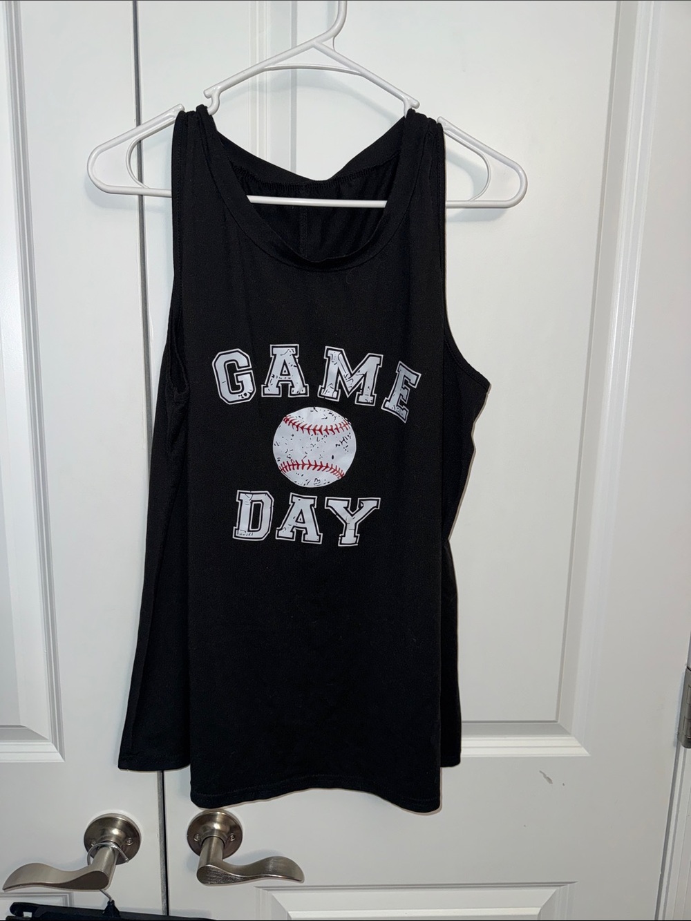 SHEIN Black 'Game Day' Baseball Graphic Tank